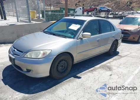 2005 Honda Civic Hybrid from USA, damaged, VIN JHMES96665S012826